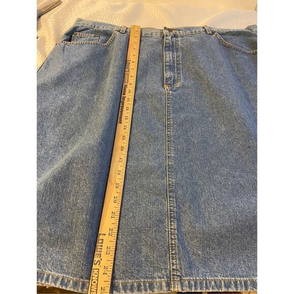 Chic midi denim blue Jean skirt plus 2x Vintage - Picture 4 of 6